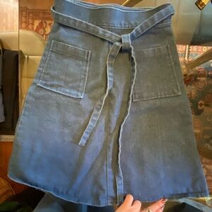 Vintage 70s Denim Wrap Skirt with Pockets